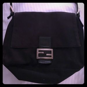 Fendi vintage silver buckle bag